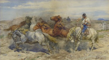 エンリコ・コールマン Painting - 種牡馬の分離 エンリコ・コールマン ジャンル